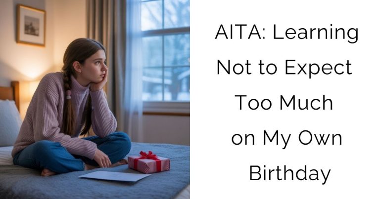 AITA: Learning Not to Expect Too Much on My Own Birthday