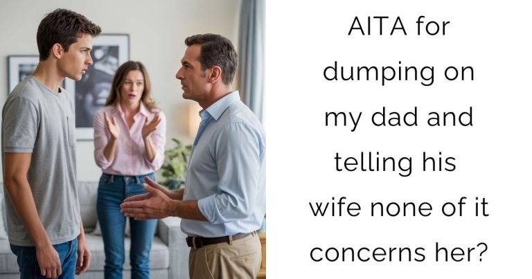 AITA for dumping on my dad and telling his wife none of it concerns her?