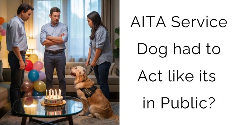 AITA Service Dog had to Act like its in Public?
