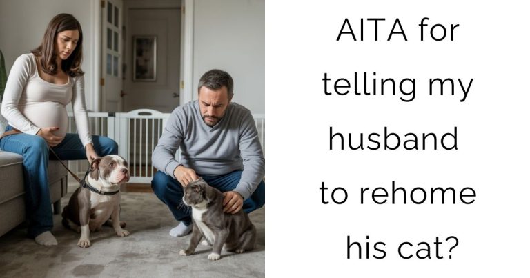 AITA for telling my husband to rehome his cat?