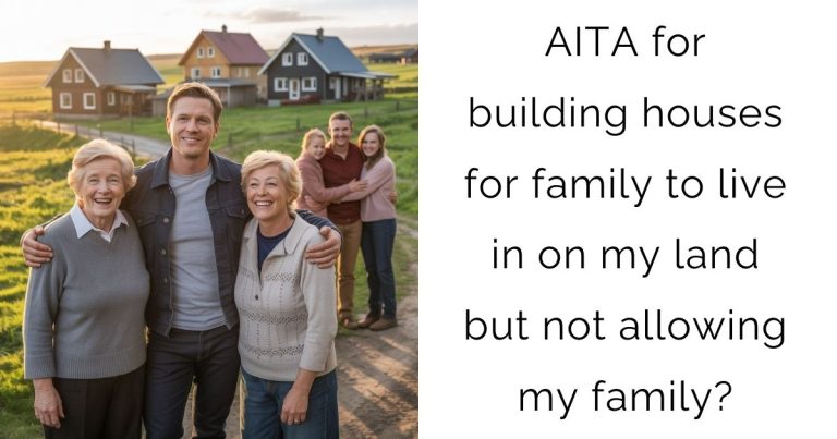 AITA for building houses for family to live in on my land but not allowing my family?