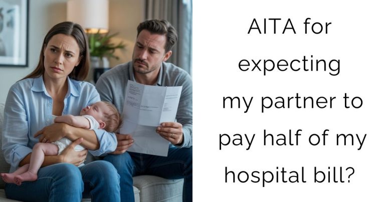 AITA for expecting my partner to pay half of my hospital bill?