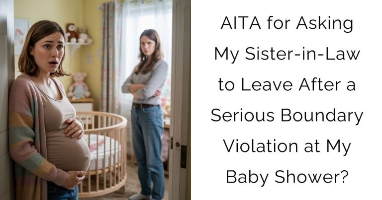AITA for Asking My Sister-in-Law to Leave After a Serious Boundary Violation at My Baby Shower?