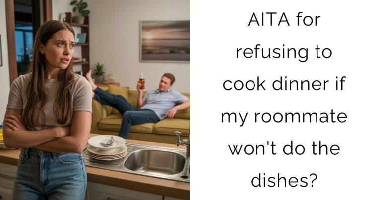 AITA for refusing to cook dinner if my roommate won’t do the dishes?
