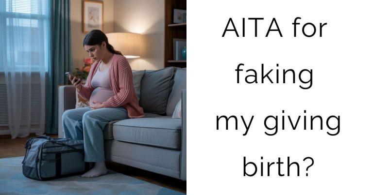 AITA for faking my giving birth?