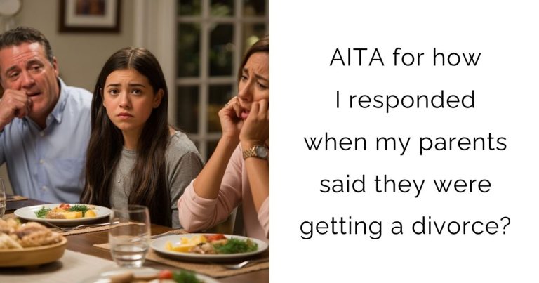 AITA for how I responded when my parents said they were getting a divorce?