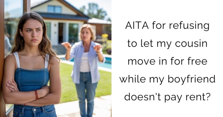 AITA for refusing to let my cousin move in for free while my boyfriend doesn’t pay rent?
