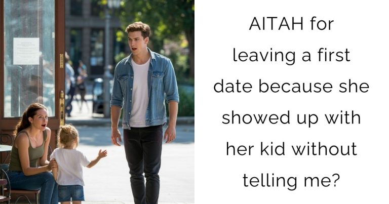 AITAH for leaving a first date because she showed up with her kid without telling me?
