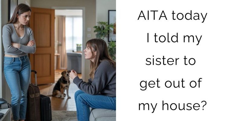 AITA today I told my sister to get out of my house?