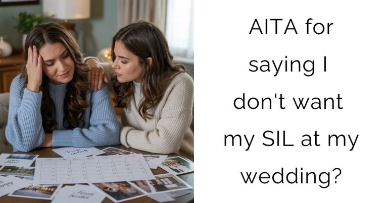 AITA for saying I don’t want my SIL at my wedding?