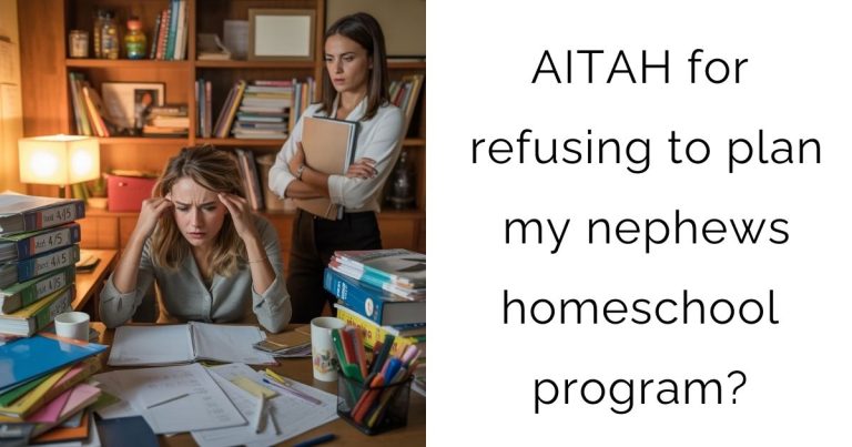 AITAH for refusing to plan my nephews homeschool program?