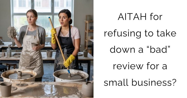 AITAH for refusing to take down a “bad” review for a small business?