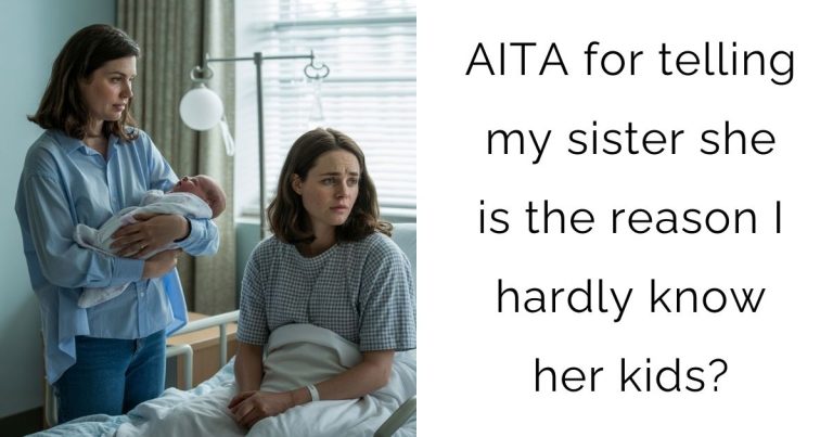 AITA for telling my sister she is the reason I hardly know her kids?