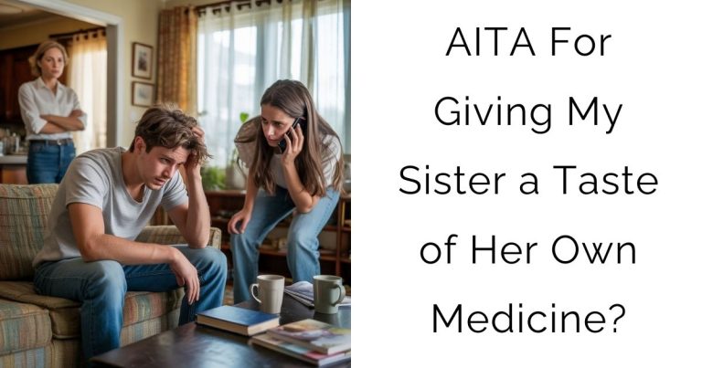 AITA For Giving My Sister a Taste of Her Own Medicine?