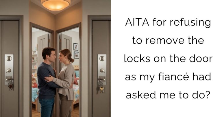 AITA for refusing to remove the locks on the door as my fiancé had asked me to do?