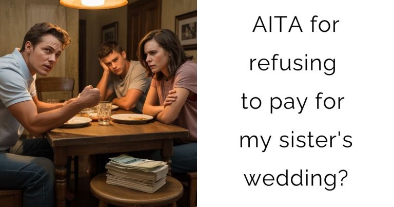 AITA for refusing to pay for my sister’s wedding?