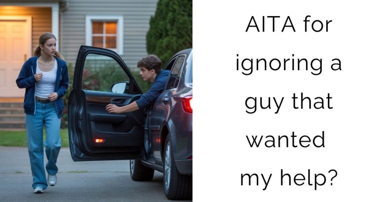 AITA for ignoring a guy that wanted my help?