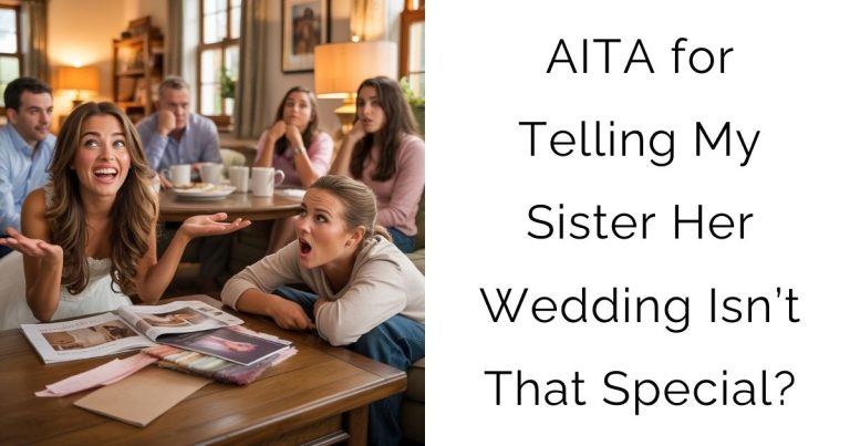 AITA for Telling My Sister Her Wedding Isn’t That Special?