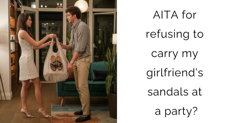 AITA for refusing to carry my girlfriend’s sandals at a party?
