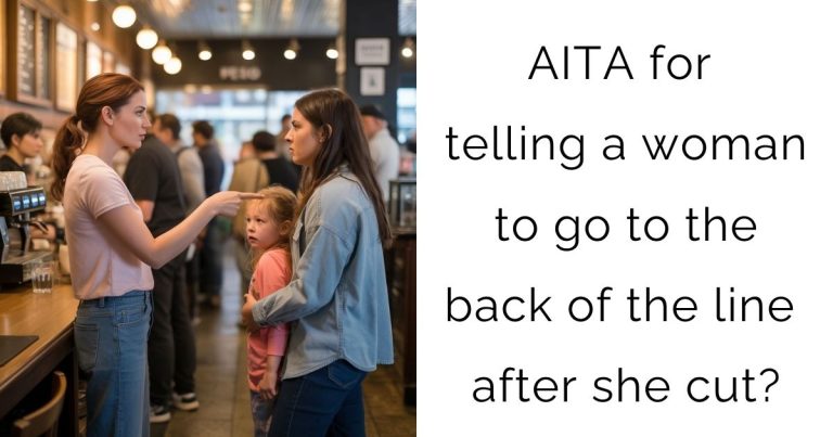 AITA for telling a woman to go to the back of the line after she cut?