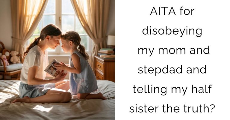 AITA for disobeying my mom and stepdad and telling my half sister the truth?