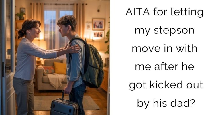 AITA for letting my stepson move in with me after he got kicked out by his dad?