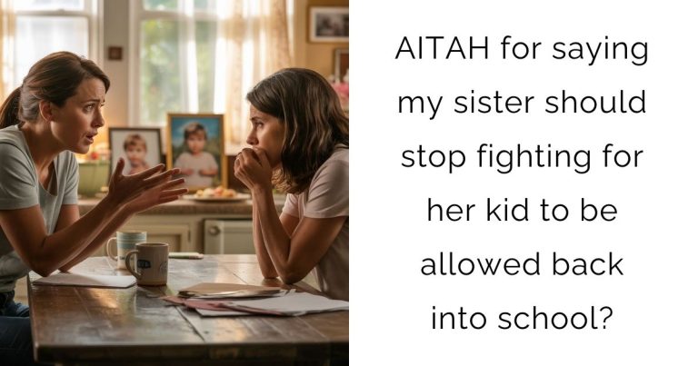 AITAH for saying my sister should stop fighting for her kid to be allowed back into school?