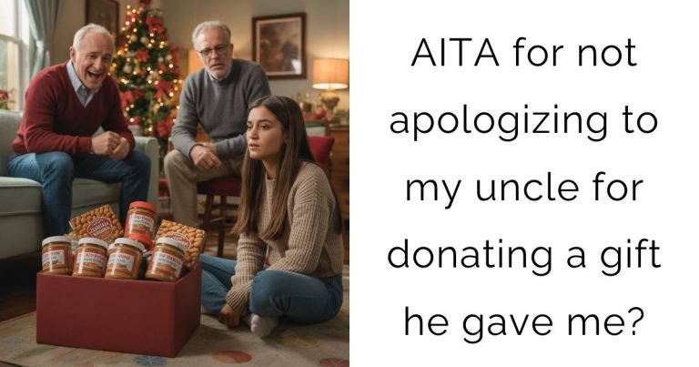AITA for not apologizing to my uncle for donating a gift he gave me?