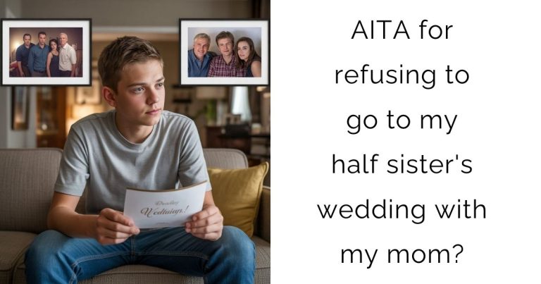 AITA for refusing to go to my half sister’s wedding with my mom?