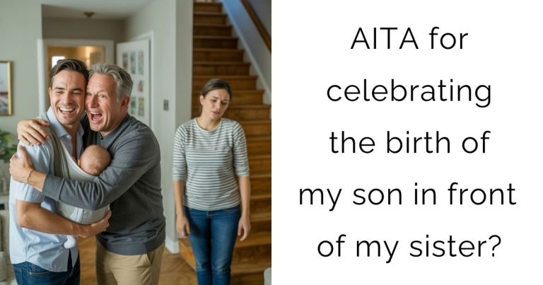 AITA for celebrating the birth of my son in front of my sister?