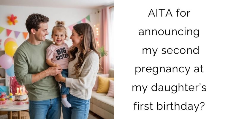 AITA for announcing my second pregnancy at my daughter’s first birthday?