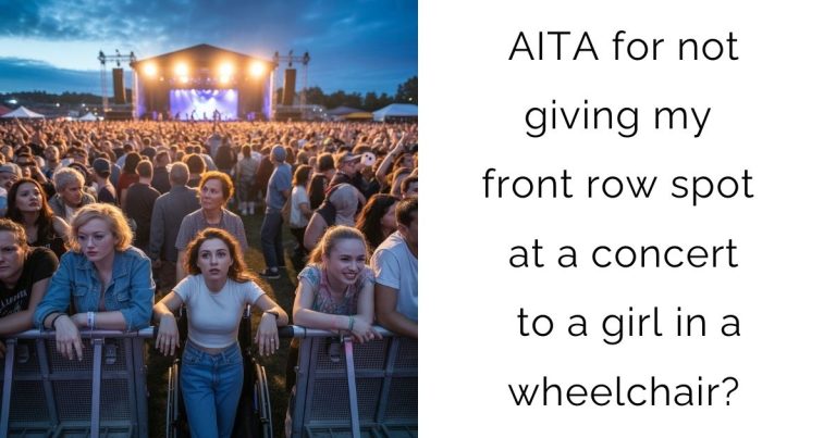 AITA for not giving my front row spot at a concert to a girl in a wheelchair?