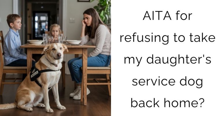 AITA for refusing to take my daughter’s service dog back home?