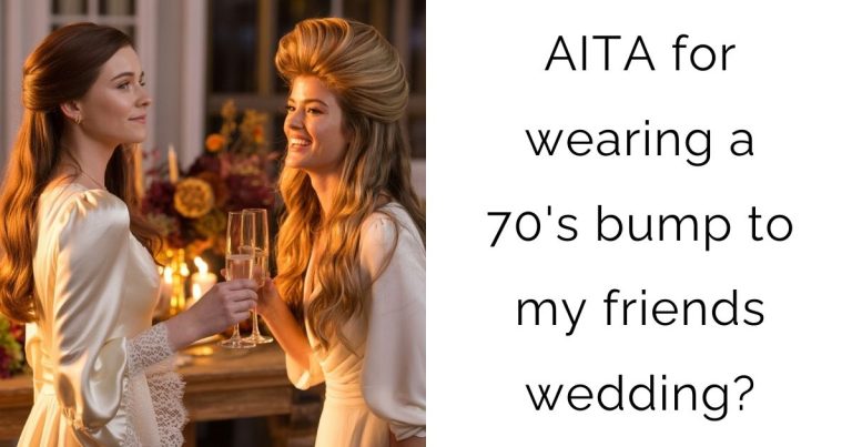 AITA for wearing a 70’s bump to my friends wedding?
