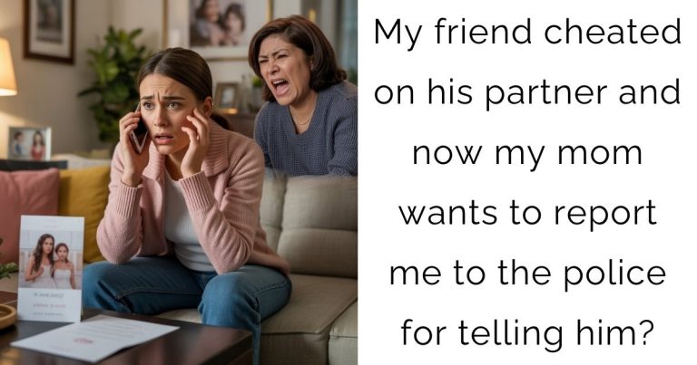 My friend cheated on his partner and now my mom wants to report me to the police for telling him?