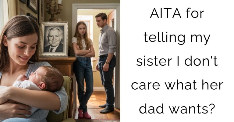 AITA for telling my sister I don’t care what her dad wants?