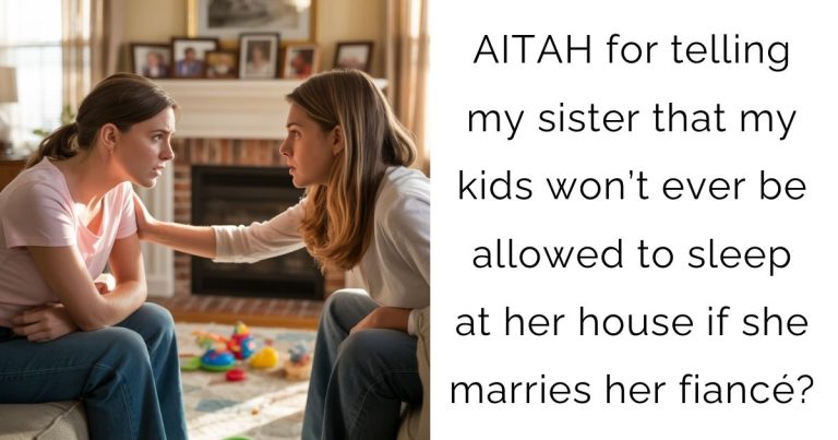 AITAH for telling my sister that my kids won’t ever be allowed to sleep at her house if she marries her fiancé?