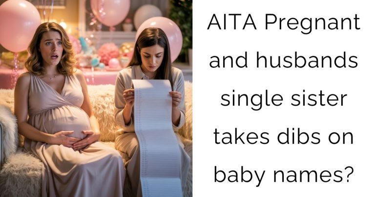 AITA Pregnant and husbands single sister takes dibs on baby names?