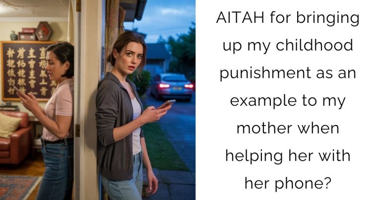AITAH for bringing up my childhood punishment as an example to my mother when helping her with her phone?