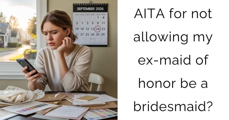 AITA for not allowing my ex-maid of honor be a bridesmaid?
