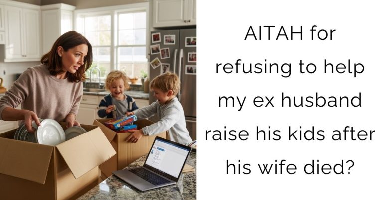 AITAH for refusing to help my ex husband raise his kids after his wife died?