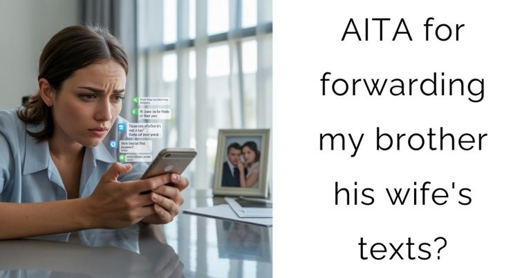 AITA for forwarding my brother his wife’s texts?