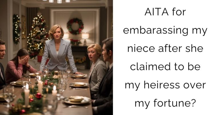 AITA for embarassing my niece after she claimed to be my heiress over my fortune?
