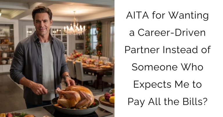 AITA for Wanting a Career-Driven Partner Instead of Someone Who Expects Me to Pay All the Bills?