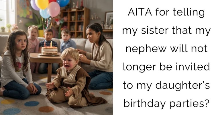AITA for telling my sister that my nephew will not longer be invited to my daughter’s birthday parties?