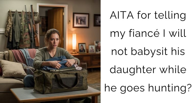 AITA for telling my fiancé I will not babysit his daughter while he goes hunting?