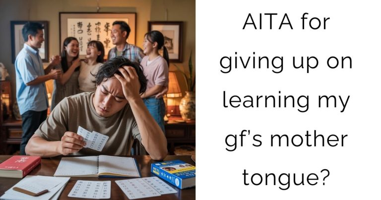 AITA for giving up on learning my gf’s mother tongue?