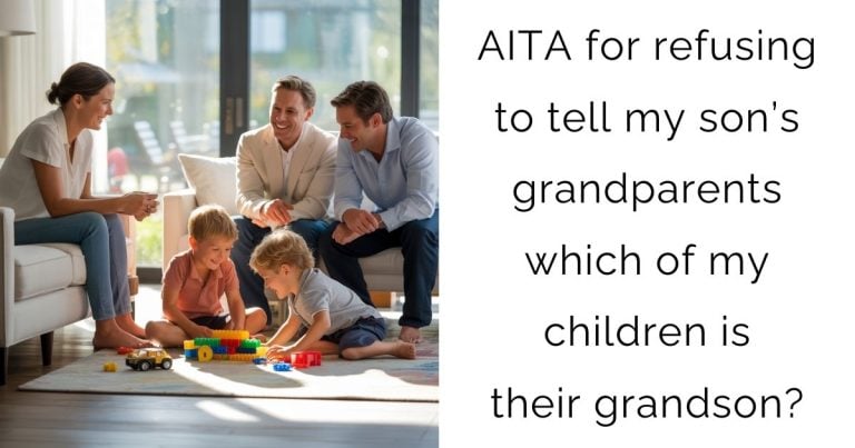 AITA for refusing to tell my son’s grandparents which of my children is their grandson?