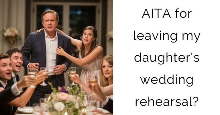 AITA for leaving my daughter’s wedding rehearsal?