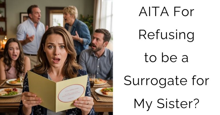 AITA For Refusing to be a Surrogate for My Sister?